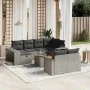 11-piece garden sofa set and gray synthetic rattan cushions by , Garden sets - Ref: Foro24-3266260, Price: 580,47 €, Discount: %