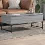 Mesa de centro madera ingeniería metal gris Sonoma 100x50x40 cm de , Mesas de centro - Ref: Foro24-845379, Precio: 78,64 €, D...