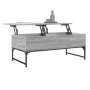 Mesa de centro madera ingeniería metal gris Sonoma 100x50x40 cm de , Mesas de centro - Ref: Foro24-845379, Precio: 78,64 €, D...
