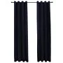 Blackout curtains with rings 2 pcs black velvet 140x225 cm by vidaXL, Curtains and curtains - Ref: Foro24-134489, Price: 41,4...