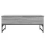 Mesa de centro madera ingeniería metal gris Sonoma 100x50x40 cm de , Mesas de centro - Ref: Foro24-845379, Precio: 78,64 €, D...
