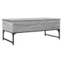Mesa de centro madera ingeniería metal gris Sonoma 100x50x40 cm de , Mesas de centro - Ref: Foro24-845379, Precio: 78,64 €, D...