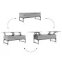 Mesa de centro madera ingeniería metal gris Sonoma 100x50x40 cm de , Mesas de centro - Ref: Foro24-845379, Precio: 78,64 €, D...
