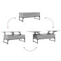 Sonoma gray metal engineered wood coffee table 100x50x40 cm by , Coffee table - Ref: Foro24-845379, Price: 79,58 €, Discount: %