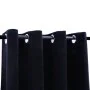 Blackout curtains with rings 2 pcs black velvet 140x225 cm by vidaXL, Curtains and curtains - Ref: Foro24-134489, Price: 41,4...