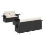 Set de sofás de jardín 6 piezas y cojines ratán sintético negro de , Conjuntos de jardín - Ref: Foro24-3219895, Precio: 384,6...