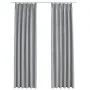 Blackout curtains with hooks 2 units gray 140x245 cm by vidaXL, Curtains and curtains - Ref: Foro24-134469, Price: 43,89 €, D...