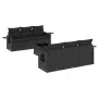 7-teiliges Garten-Essset und schwarze Kissen aus synthetischem Rattan von , Gartensets - Ref: Foro24-3219904, Preis: 496,78 €...