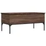 Brown oak metal engineered wood coffee table 100x50x45cm by , Coffee table - Ref: Foro24-845415, Price: 65,57 €, Discount: %