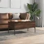 Brown oak metal engineered wood coffee table 100x50x45cm by , Coffee table - Ref: Foro24-845415, Price: 65,57 €, Discount: %