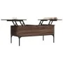 Brown oak metal engineered wood coffee table 100x50x45cm by , Coffee table - Ref: Foro24-845415, Price: 65,57 €, Discount: %