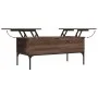 Brown oak metal engineered wood coffee table 100x50x45cm by , Coffee table - Ref: Foro24-845415, Price: 65,57 €, Discount: %