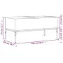 Brown oak metal engineered wood coffee table 100x50x45cm by , Coffee table - Ref: Foro24-845415, Price: 65,57 €, Discount: %