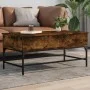 Couchtisch aus Holzwerkstoff, Metall, Raucheiche, 100 x 50 x 45 cm von , Couchtisch - Ref: Foro24-845398, Preis: 70,23 €, Rab...