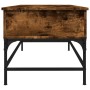 Engineered wood coffee table metal smoke oak 100x50x45 cm by , Coffee table - Ref: Foro24-845398, Price: 71,14 €, Discount: %