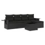 Set de sofás de jardín 6 piezas y cojines ratán sintético negro de , Conjuntos de jardín - Ref: Foro24-3220094, Precio: 370,5...