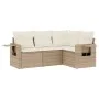 Gartensofa-Set mit Kissen, 4-teilig, beiges synthetisches Rattan von , Gartensets - Ref: Foro24-3220107, Preis: 330,18 €, Rab...