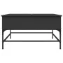 Engineered wood and black metal coffee table 80x80x45 cm by , Coffee table - Ref: Foro24-845401, Price: 82,44 €, Discount: %