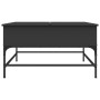 Mesa de centro madera de ingeniería y metal negro 80x80x45 cm de , Mesas de centro - Ref: Foro24-845401, Precio: 82,69 €