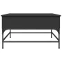 Engineered wood and black metal coffee table 80x80x45 cm by , Coffee table - Ref: Foro24-845401, Price: 82,44 €, Discount: %