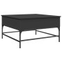 Mesa de centro madera de ingeniería y metal negro 80x80x45 cm de , Mesas de centro - Ref: Foro24-845401, Precio: 82,69 €