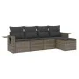 Garden sofa set with cushions 5 pieces gray synthetic rattan by , Garden sets - Ref: Foro24-3220089, Price: 291,63 €, Discoun...