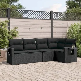 5-teiliges Gartenmöbel-Set und schwarze synthetische Rattankissen von , Gartensets - Ref: Foro24-3220124, Preis: 357,92 €, Ra...