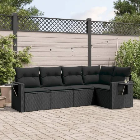 5-piece garden furniture set and black synthetic rattan cushions by , Garden sets - Ref: Foro24-3220124, Price: 358,83 €, Dis...