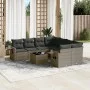 Set de muebles de jardín 9 pzas y cojines ratán sintético gris de , Conjuntos de jardín - Ref: Foro24-3219959, Precio: 544,83...