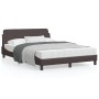 Bed frame with headboard in brown fabric 140x200 cm by , Beds and slatted bases - Ref: Foro24-373188, Price: 146,28 €, Discou...