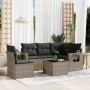 6-teiliges Gartenmöbel-Set und graue synthetische Rattankissen von , Gartensets - Ref: Foro24-3220179, Preis: 370,50 €, Rabat...