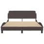 Bed frame with headboard in brown fabric 140x200 cm by , Beds and slatted bases - Ref: Foro24-373188, Price: 142,83 €, Discou...