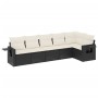 6-teiliges Gartensofa-Set und schwarze synthetische Rattankissen von , Gartensets - Ref: Foro24-3220185, Preis: 354,17 €, Rab...