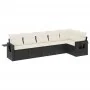 6-teiliges Gartensofa-Set und schwarze synthetische Rattankissen von , Gartensets - Ref: Foro24-3220185, Preis: 379,17 €, Rab...