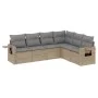 Gartensofa-Set mit Kissen, 6-teilig, beiges synthetisches Rattan von , Gartensets - Ref: Foro24-3220208, Preis: 390,82 €, Rab...