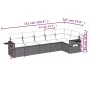 6-teiliges Gartensofa-Set und schwarze synthetische Rattankissen von , Gartensets - Ref: Foro24-3220185, Preis: 379,17 €, Rab...