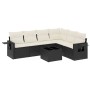 7-teiliges Garten-Essset und schwarze Kissen aus synthetischem Rattan von , Gartensets - Ref: Foro24-3220215, Preis: 396,89 €...