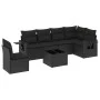 7-piece garden dining set and black synthetic rattan cushions by , Garden sets - Ref: Foro24-3220234, Price: 481,28 €, Discou...