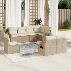 Garden sofa set with beige cushions 8 pcs PE rattan by , Garden sets - Ref: Foro24-3220437, Price: 598,28 €, Discount: %