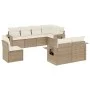 Gartensofa-Set mit beigen Kissen 8 Stück PE-Rattan von , Gartensets - Ref: Foro24-3220437, Preis: 598,28 €, Rabatt: %