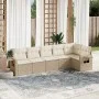 Garden sofa set with cushions 6 pieces beige synthetic rattan by , Garden sets - Ref: Foro24-3220187, Price: 425,17 €, Discou...