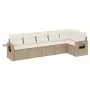 Garden sofa set with cushions 6 pieces beige synthetic rattan by , Garden sets - Ref: Foro24-3220187, Price: 425,17 €, Discou...