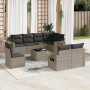 9-teiliges Gartenmöbel-Set und graue synthetische Rattankissen von , Gartensets - Ref: Foro24-3220449, Preis: 581,93 €, Rabat...