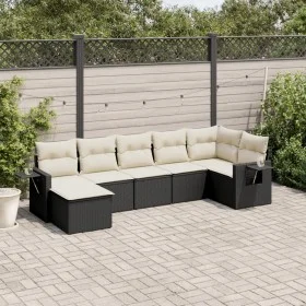 7-piece garden dining set and black synthetic rattan cushions by , Garden sets - Ref: Foro24-3220475, Price: 414,11 €, Discou...