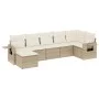 7-piece garden sofa set and beige synthetic rattan cushions by , Garden sets - Ref: Foro24-3220477, Price: 471,42 €, Discount: %