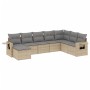 Gartensofa-Set mit beigen Kissen 8 Stück PE-Rattan von , Gartensets - Ref: Foro24-3220558, Preis: 469,43 €, Rabatt: %
