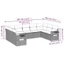 9-teiliges Gartensofa-Set mit beigen synthetischen Rattankissen von , Gartensets - Ref: Foro24-3220598, Preis: 555,11 €, Raba...