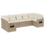 Set sofás de jardín 7 piezas y cojines ratán sintético beige de , Conjuntos de jardín - Ref: Foro24-3220587, Precio: 491,21 €...