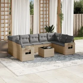 Garden sofa set with beige cushions 10 pieces synthetic rattan by , Garden sets - Ref: Foro24-3220608, Price: 609,71 €, Disco...