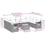 Gartensofa-Set mit beigen Kissen, 10-teilig, synthetisches Rattan von , Gartensets - Ref: Foro24-3220608, Preis: 609,71 €, Ra...